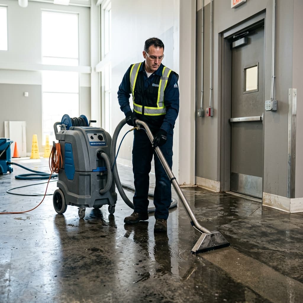 Professional water extraction and commercial cleanup services in Worcester MA