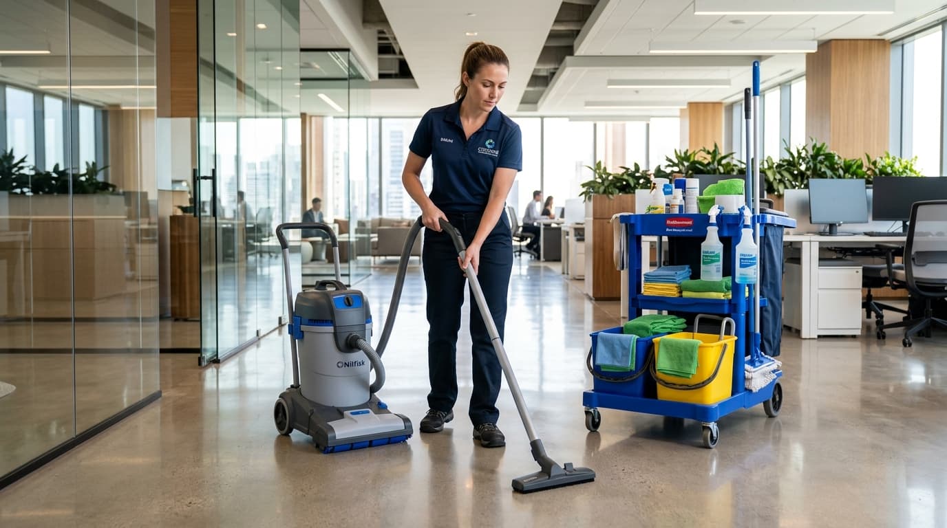 Janitorial services and commercial restroom cleaning in Central MA, RI and NH