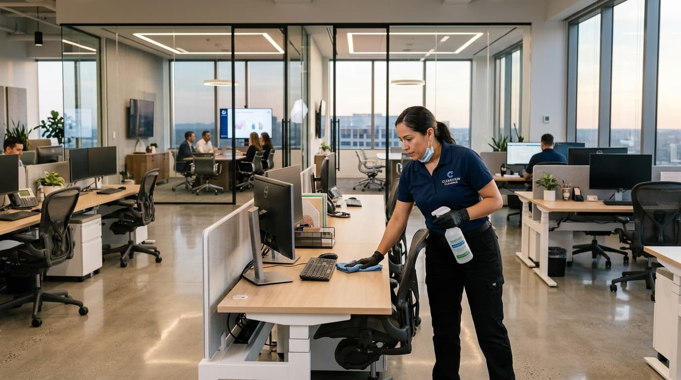 Office cleaning services for businesses across Central MA, RI, and Southern NH