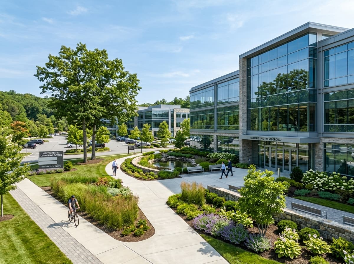 Commercial cleaning in Westborough MA office park