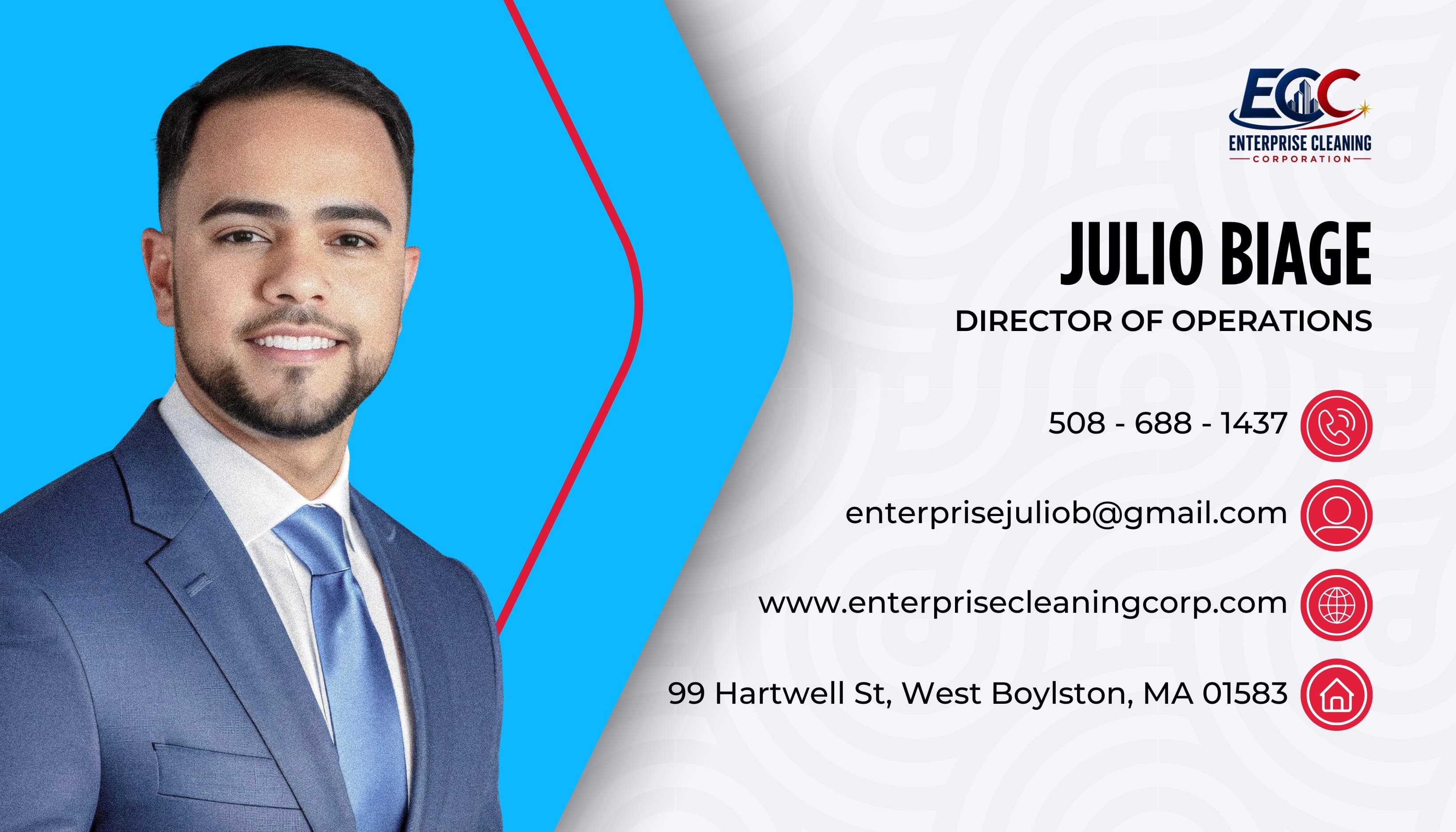 Julio Biage Business Card Front